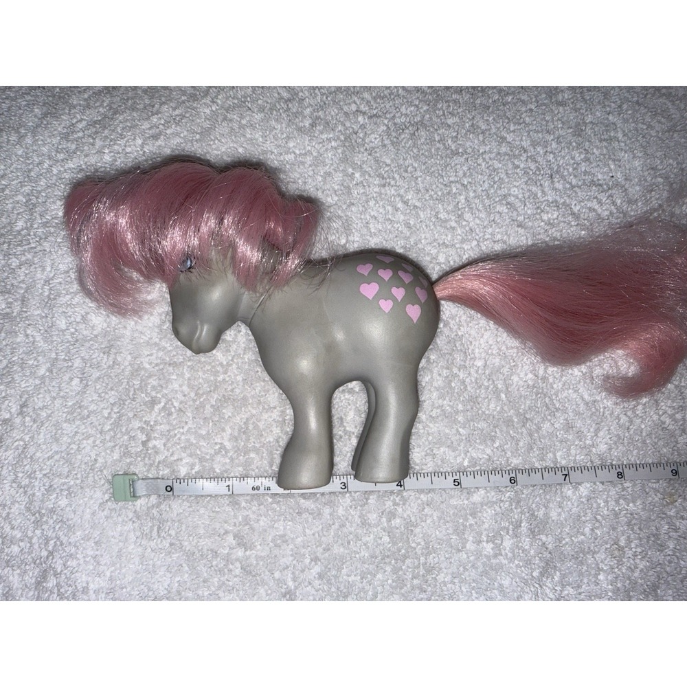 My Little Pony Vintage 1982 G1 Snuzzle MLP Grey Gray Pink Hearts Hasbro - Picture 7 of 8